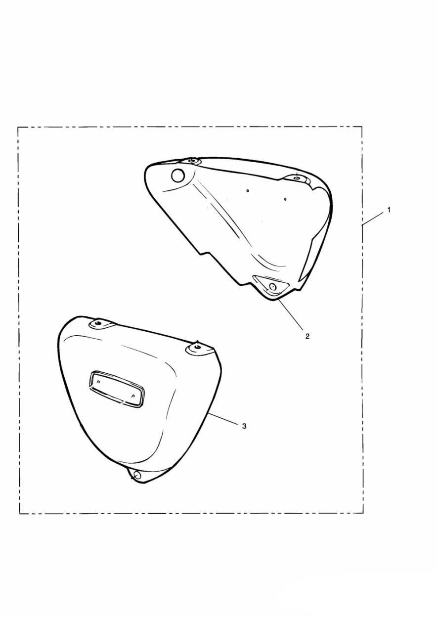 Chrome Side Panel Kit (up to VIN 71698) exploded diagram
