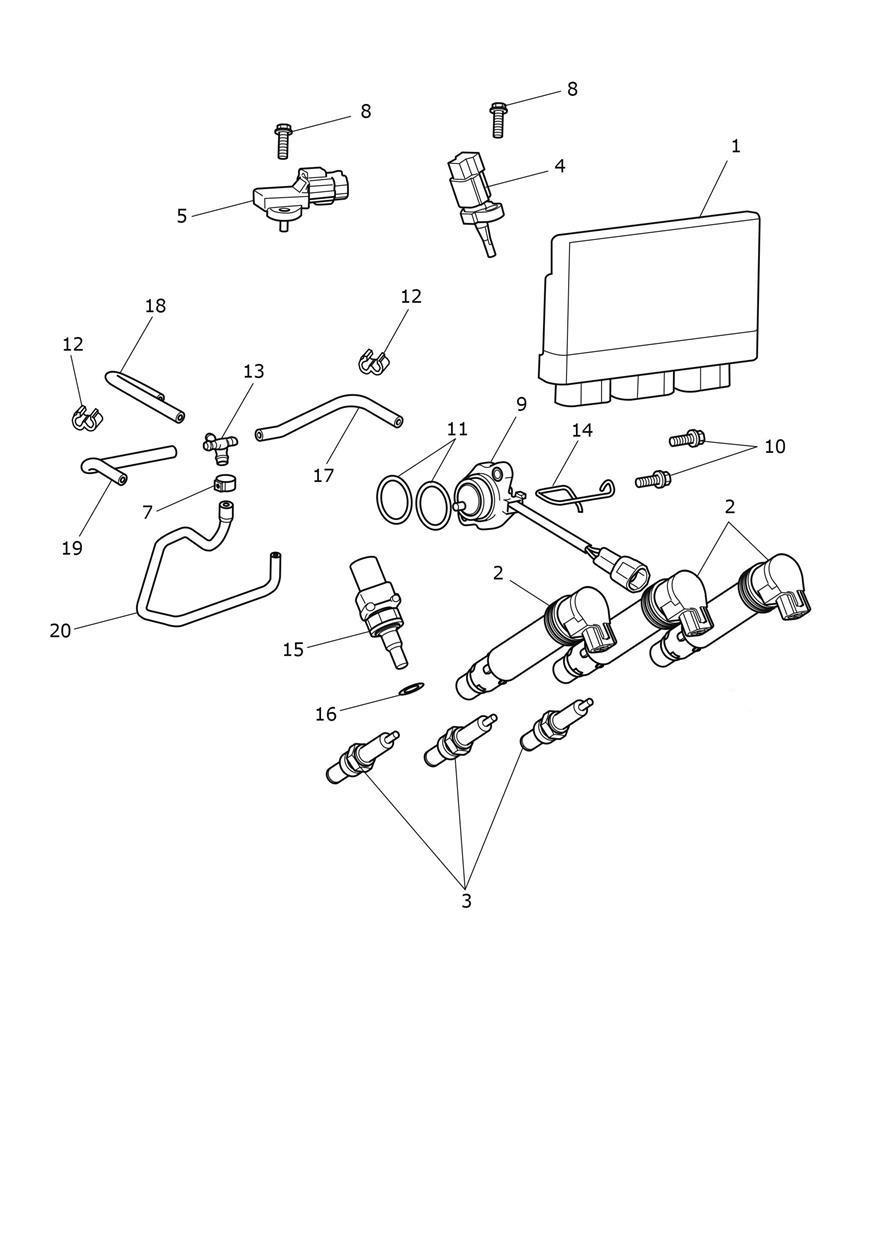 Engine Management System exploded diagram