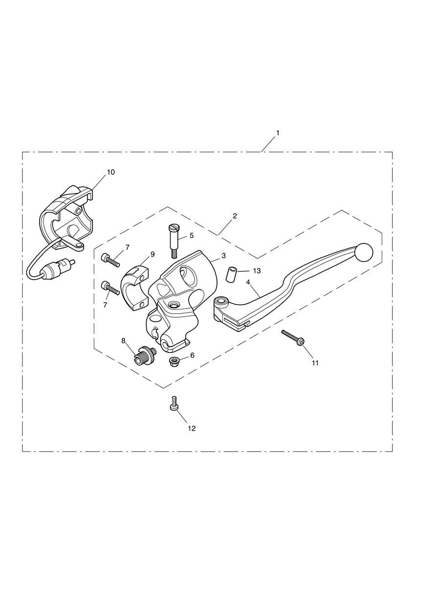 Clutch Controls and Switches - Bonneville exploded diagram
