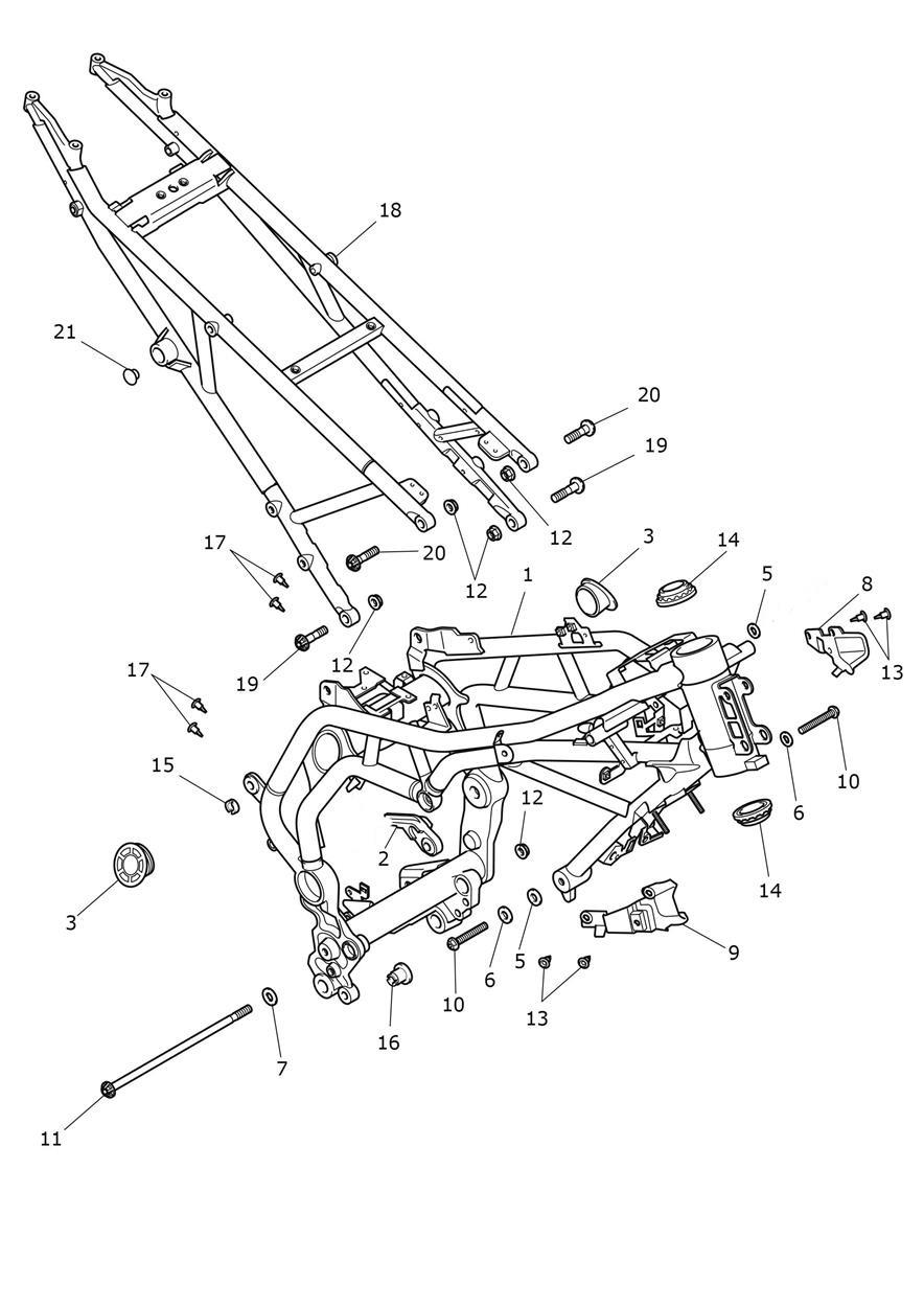 Frame & Subframe exploded diagram