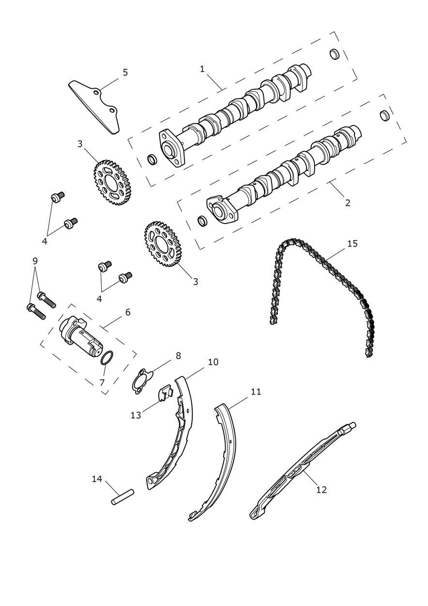 Camshaft & Camshaft Drive exploded diagram