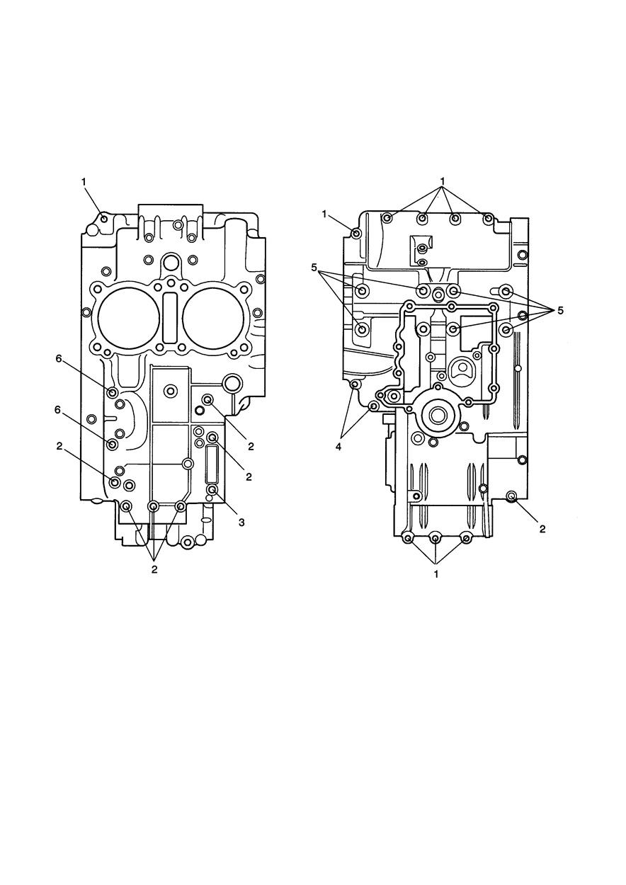 Crankcase Bolts exploded diagram