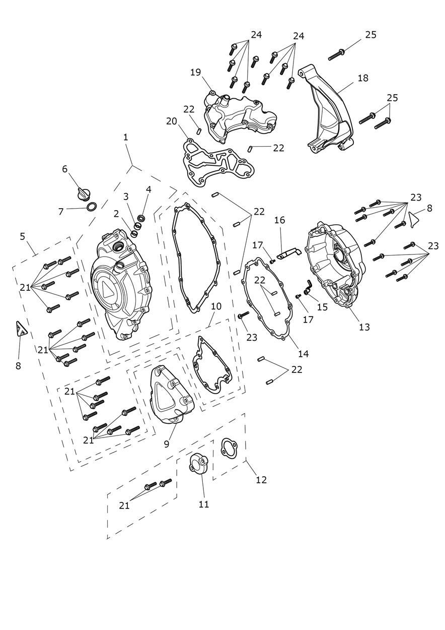 Engine Covers exploded diagram