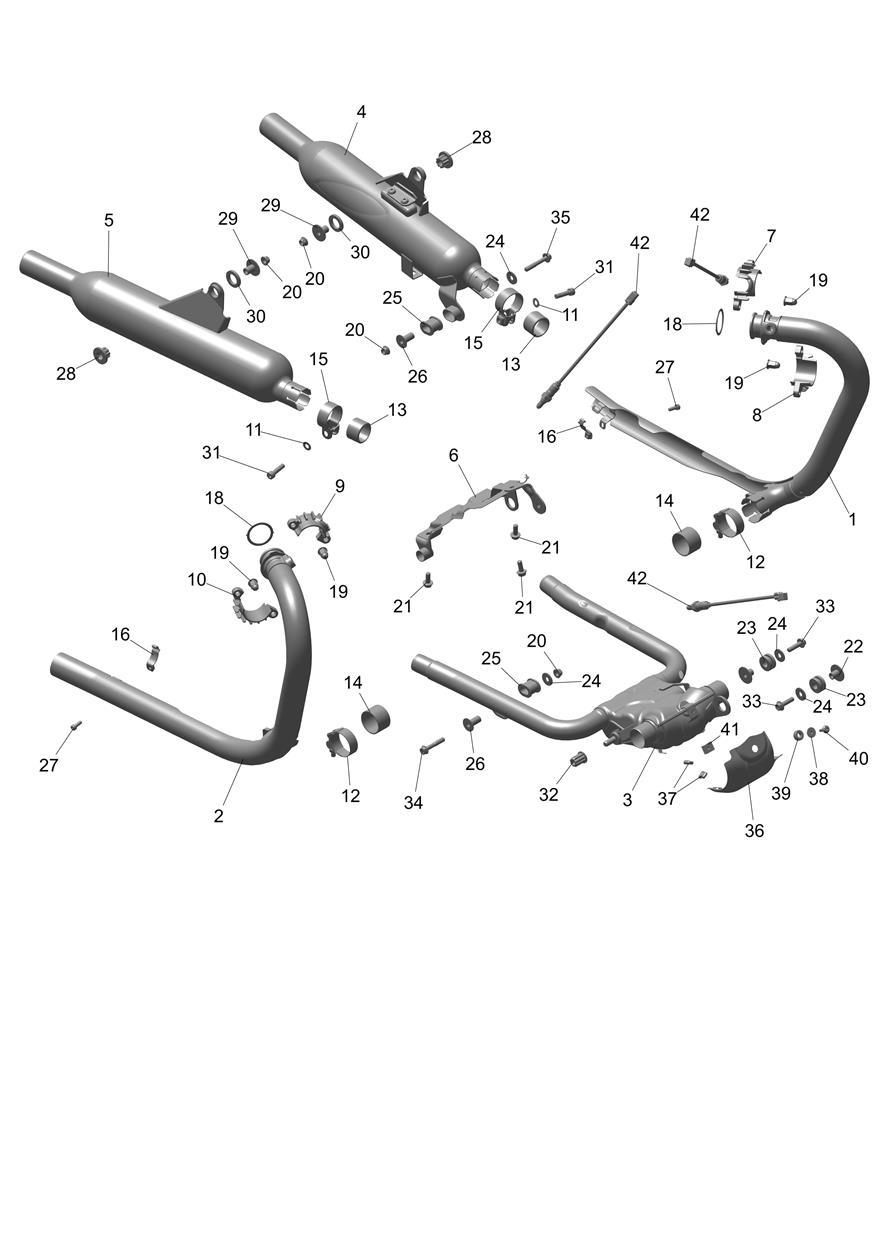 Exhaust System exploded diagram