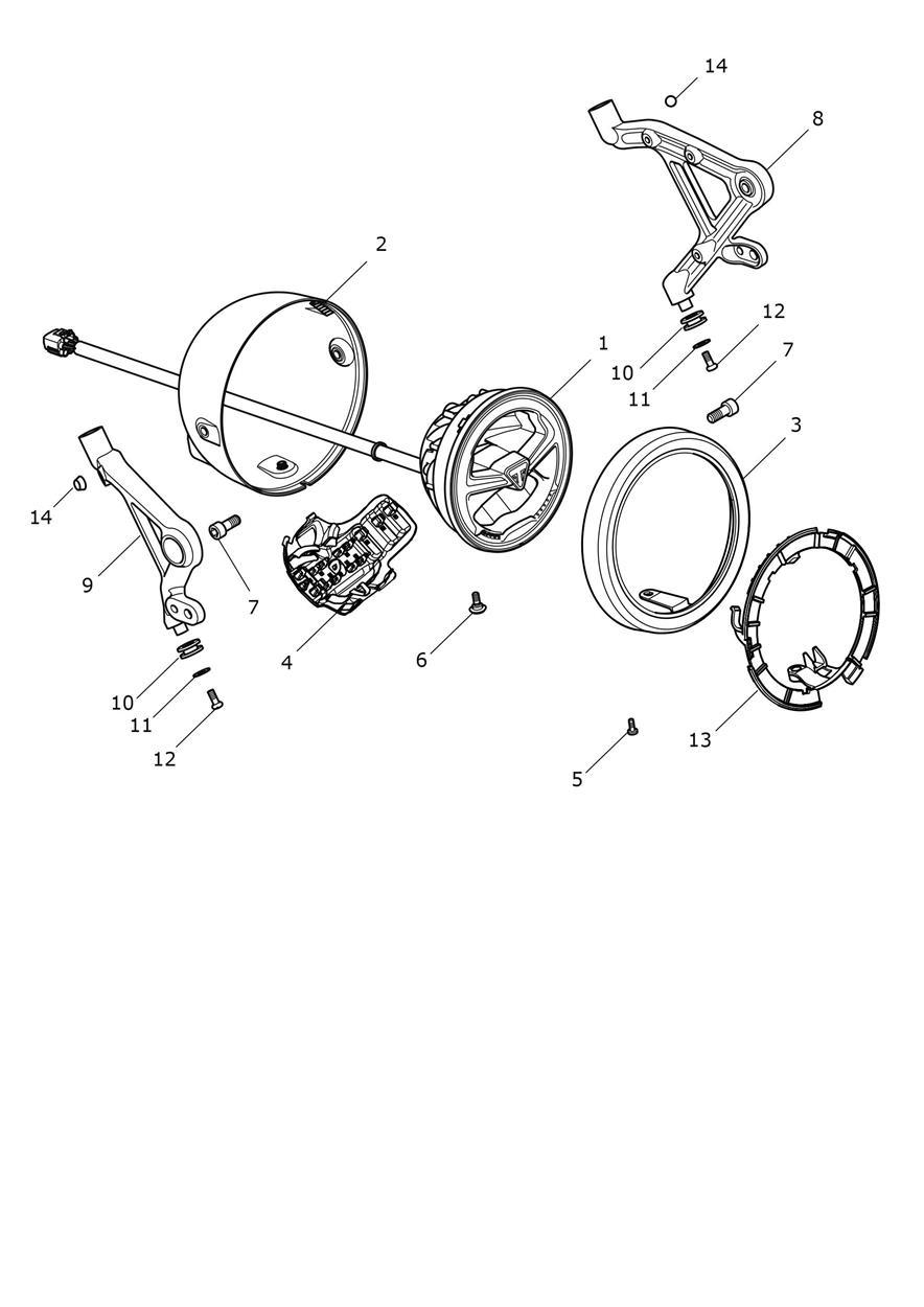 Headlights exploded diagram