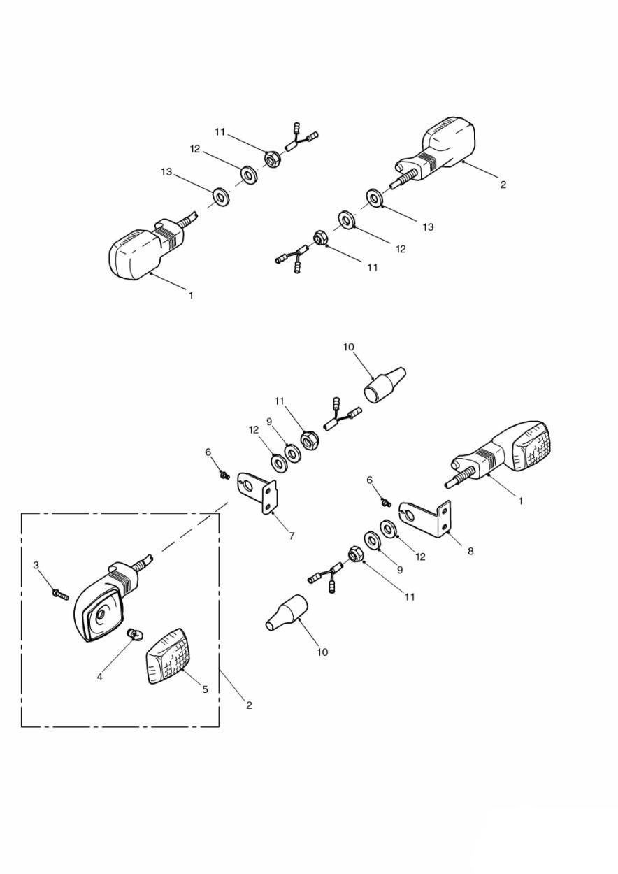 Indicators exploded diagram