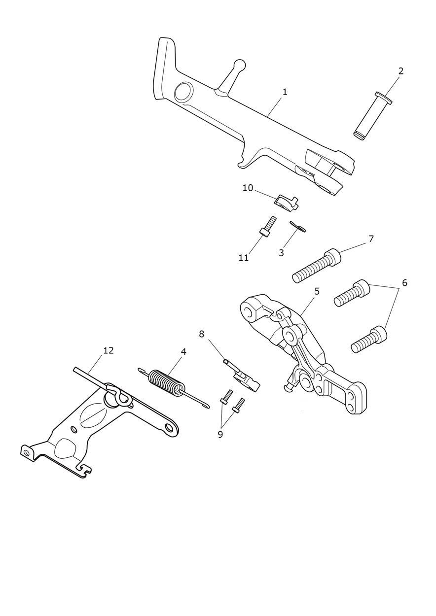 Sidestand exploded diagram