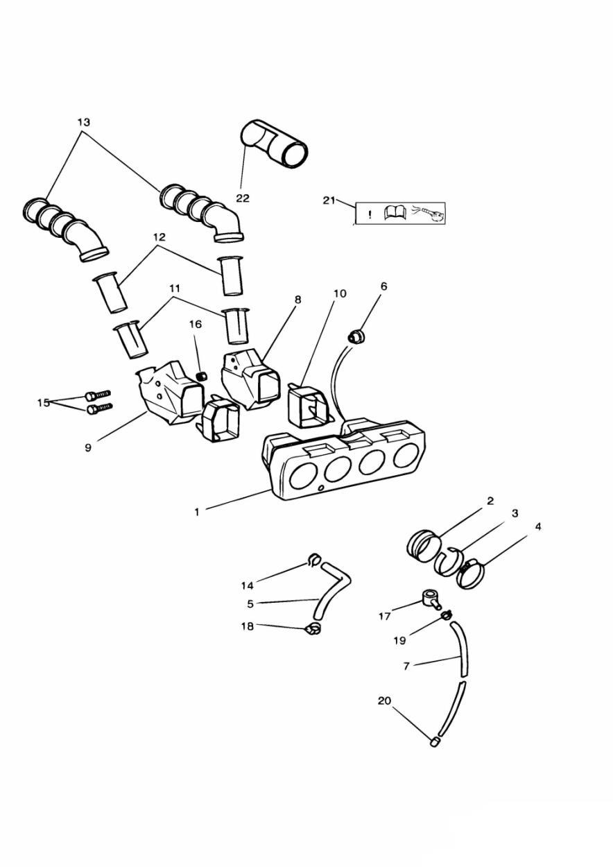 Airbox 4 Cylinder exploded diagram
