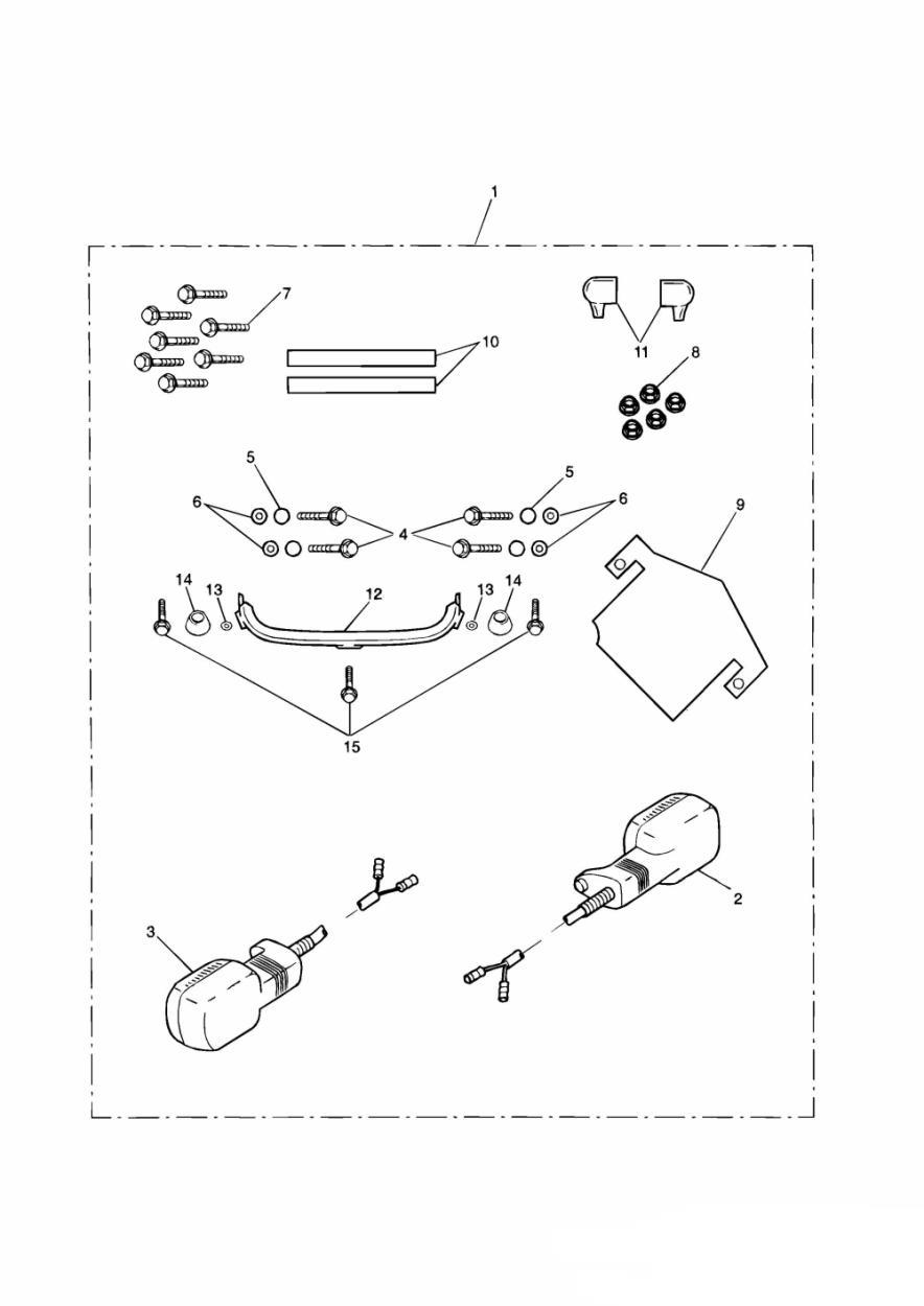 Pannier Fixing Kit exploded diagram