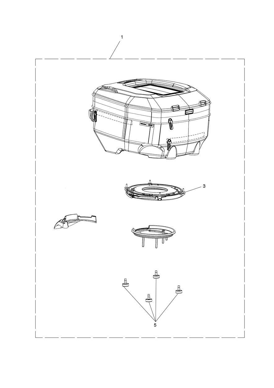 Tank Bag Kit, Q/R, 15-18L exploded diagram