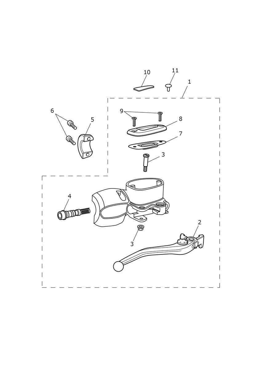 Front Master Cylinder Assy exploded diagram