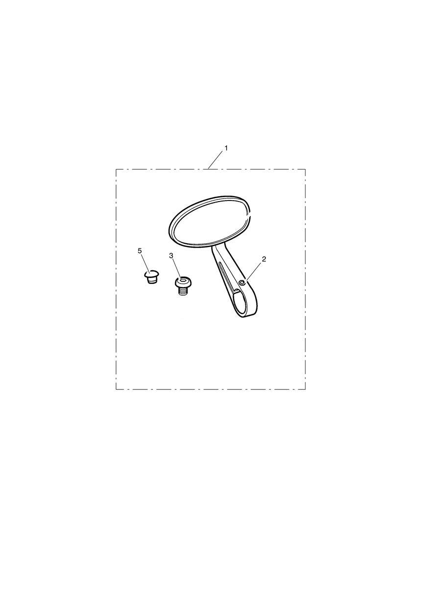Mirror, Bar End, Black Anodised exploded diagram