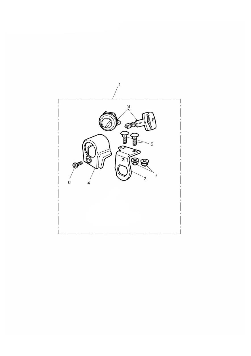 Windshield Lock Kit exploded diagram