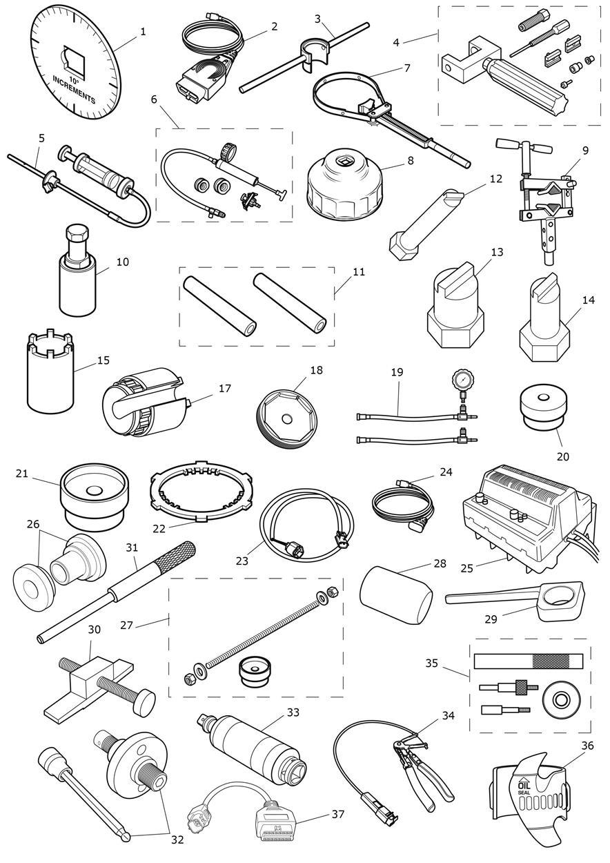Service Tools exploded diagram