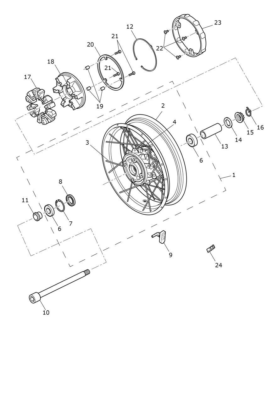 Rear Wheel exploded diagram