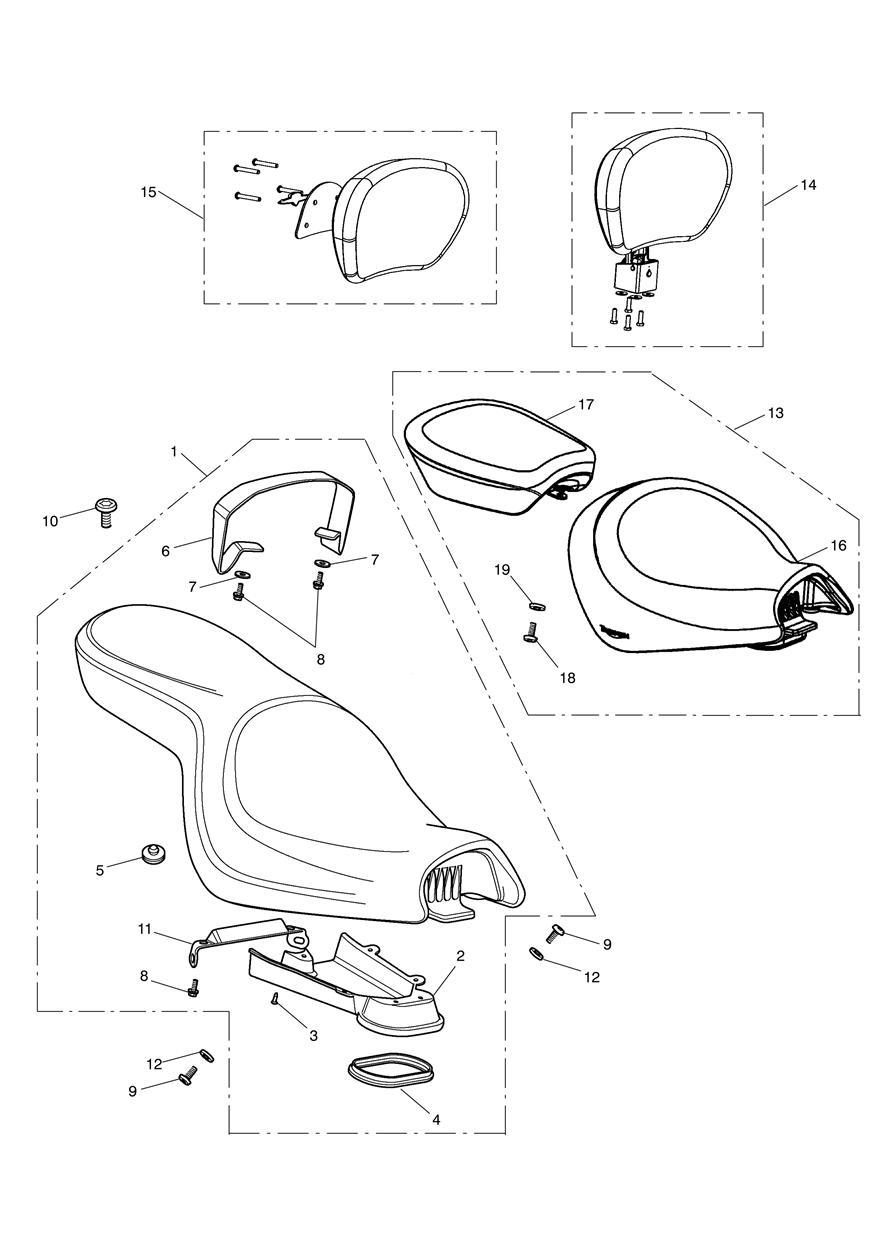 Seat exploded diagram
