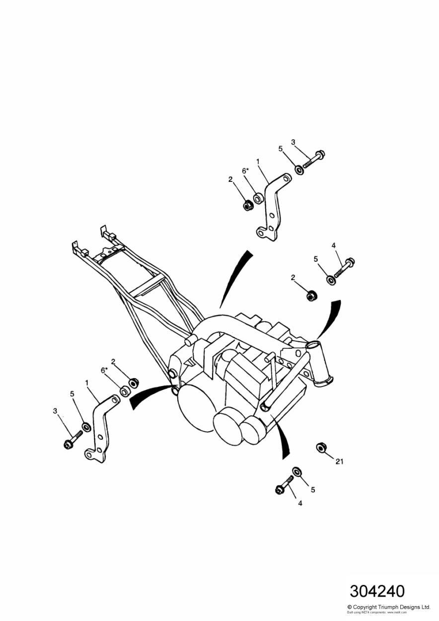 Linkage Carrier/Engine Mounting Bolts exploded diagram