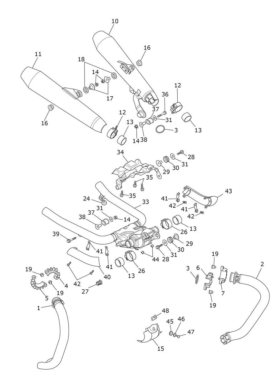 Exhaust System exploded diagram