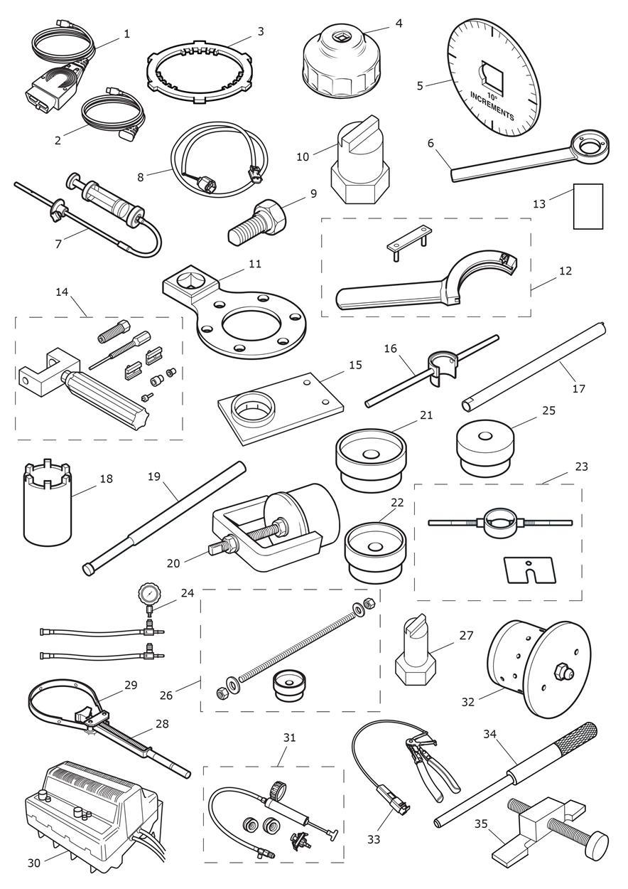 Service Tools exploded diagram