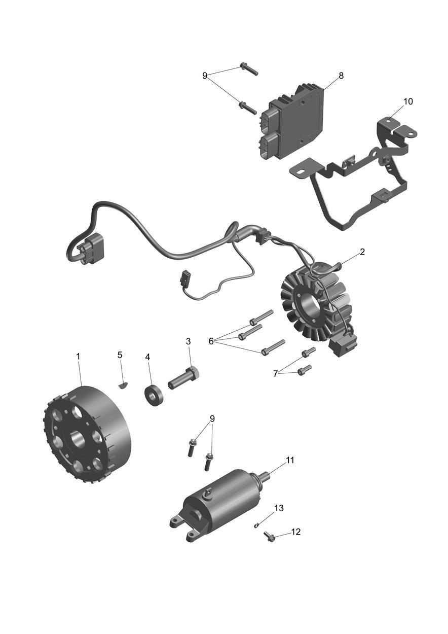 Starter & Alternator exploded diagram