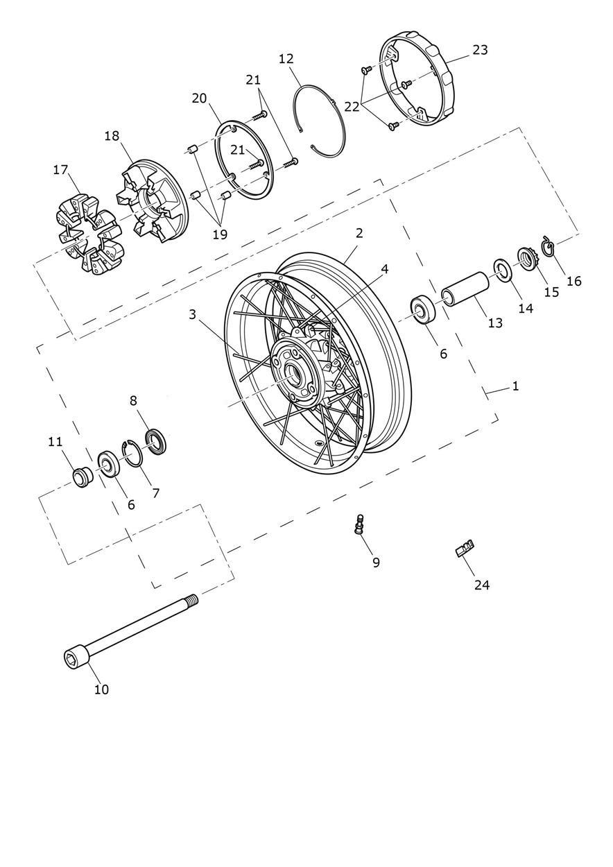 Rear Wheel exploded diagram