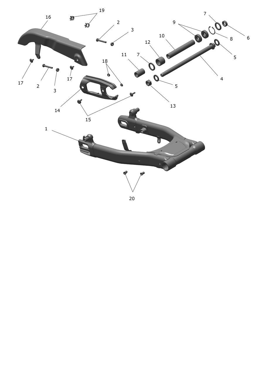 Swingarm Assembly exploded diagram