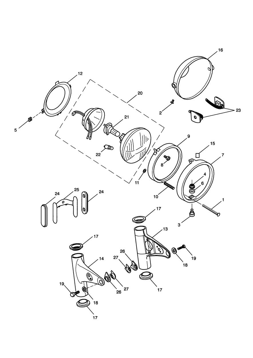 Headlight Assembly exploded diagram