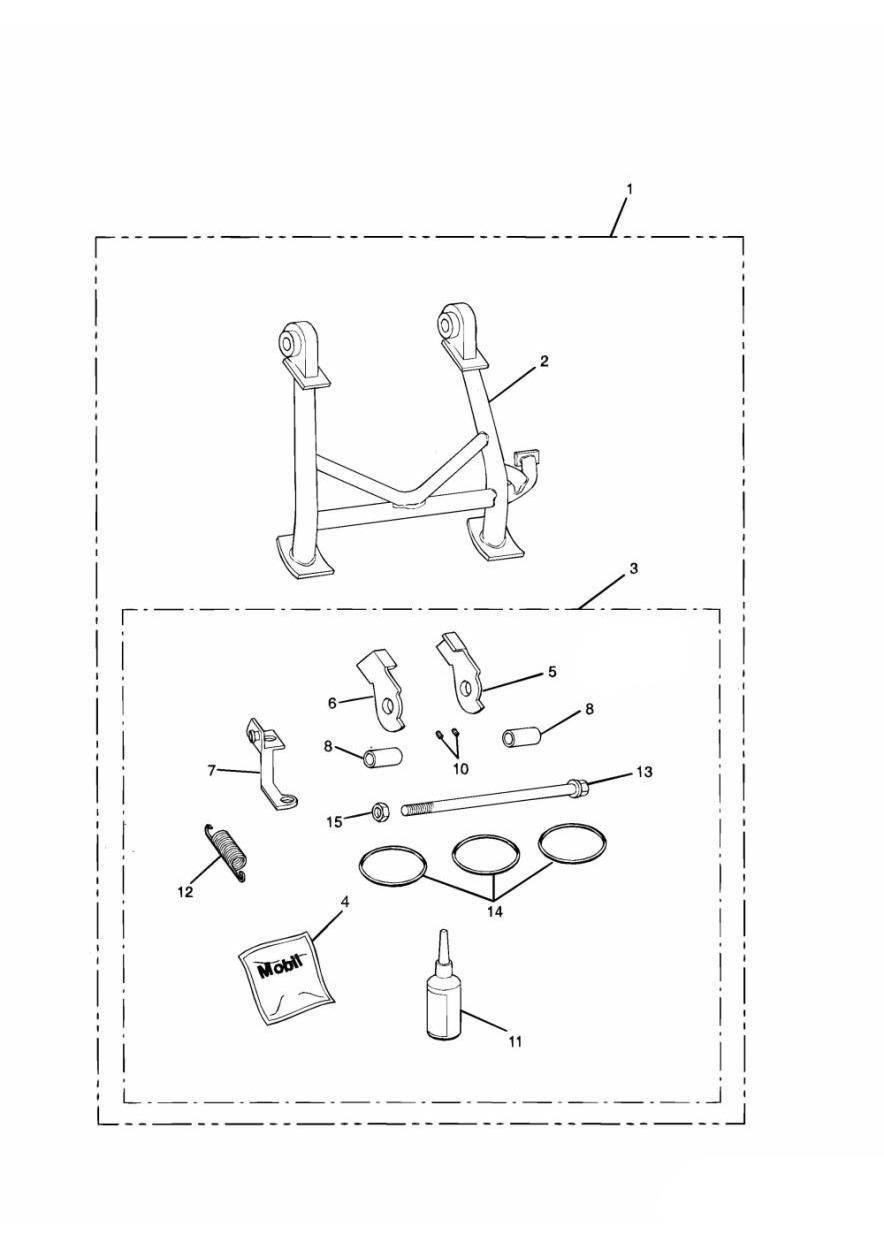 Centre Stand exploded diagram