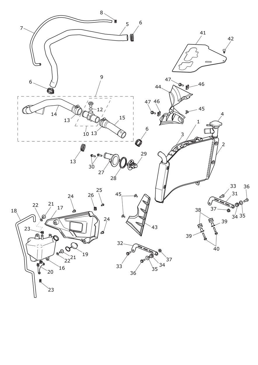 Cooling System exploded diagram