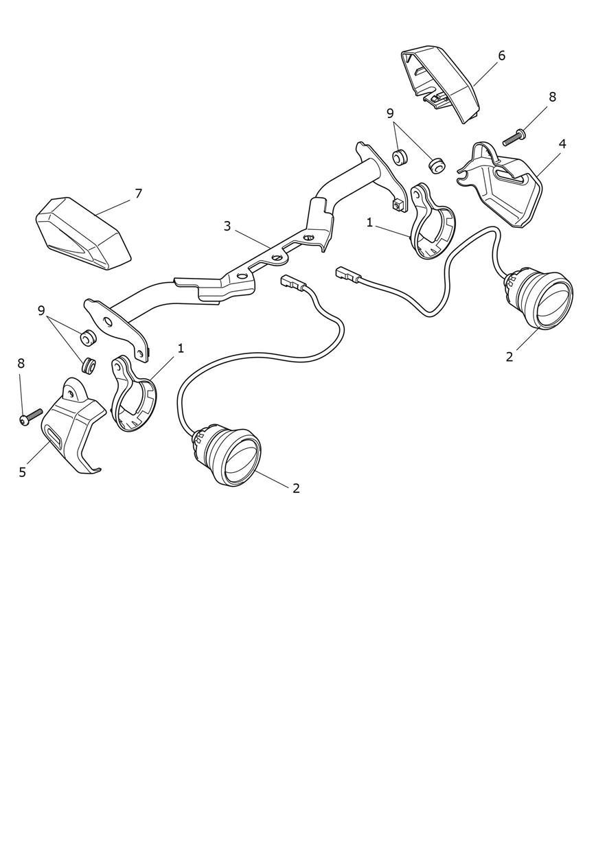 Fog Lights - CN Market Only for Low Ride Height Version exploded diagram