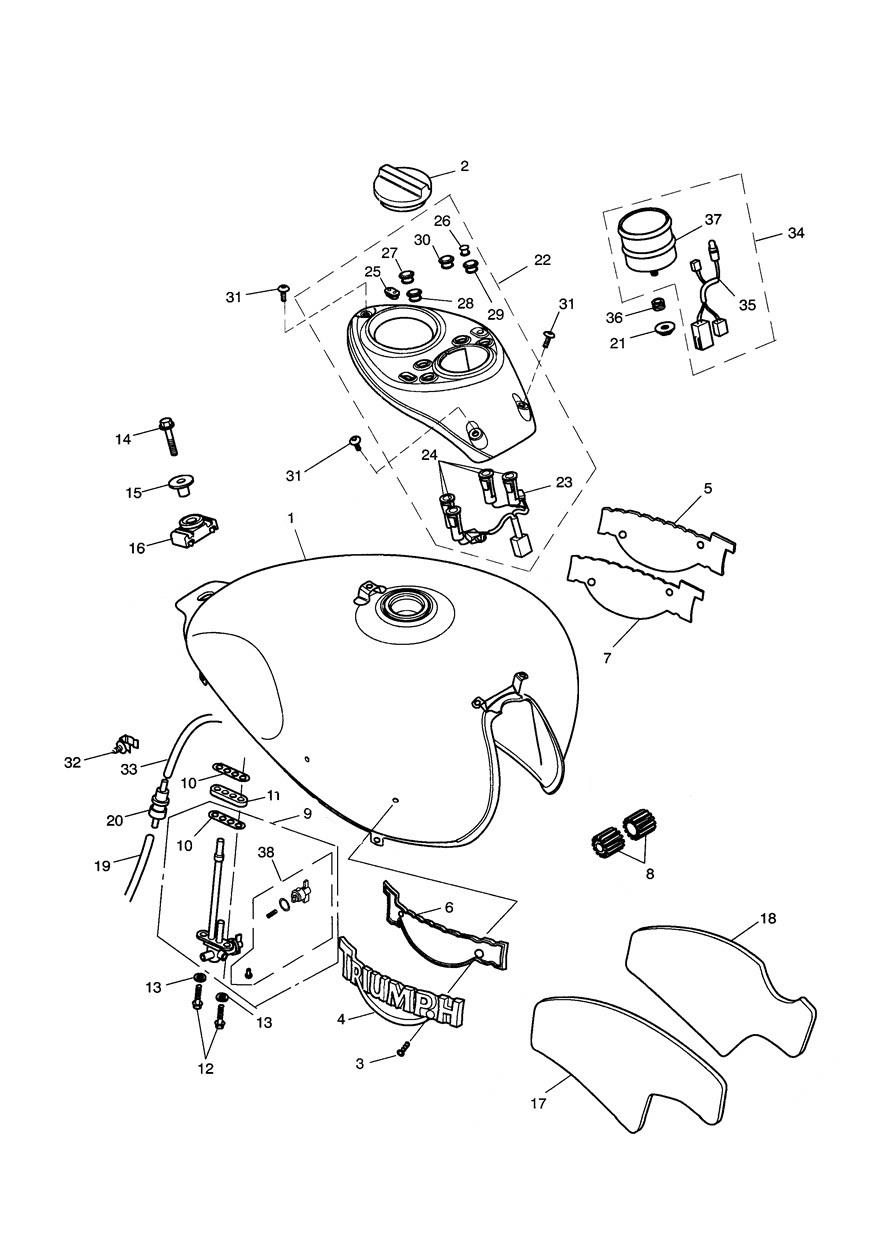 Fuel Tank & Fittings exploded diagram