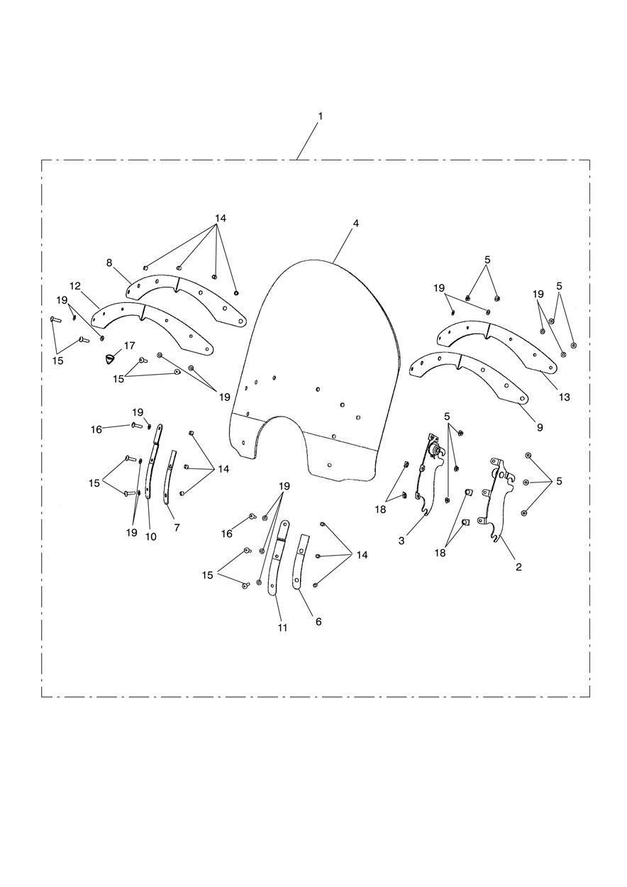 Screen, Midsize exploded diagram