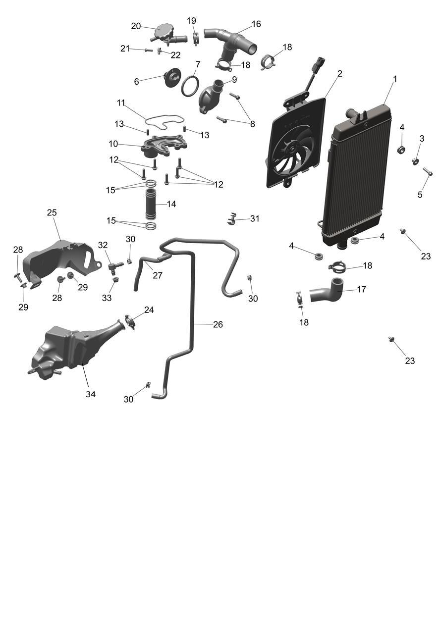 Cooling System exploded diagram