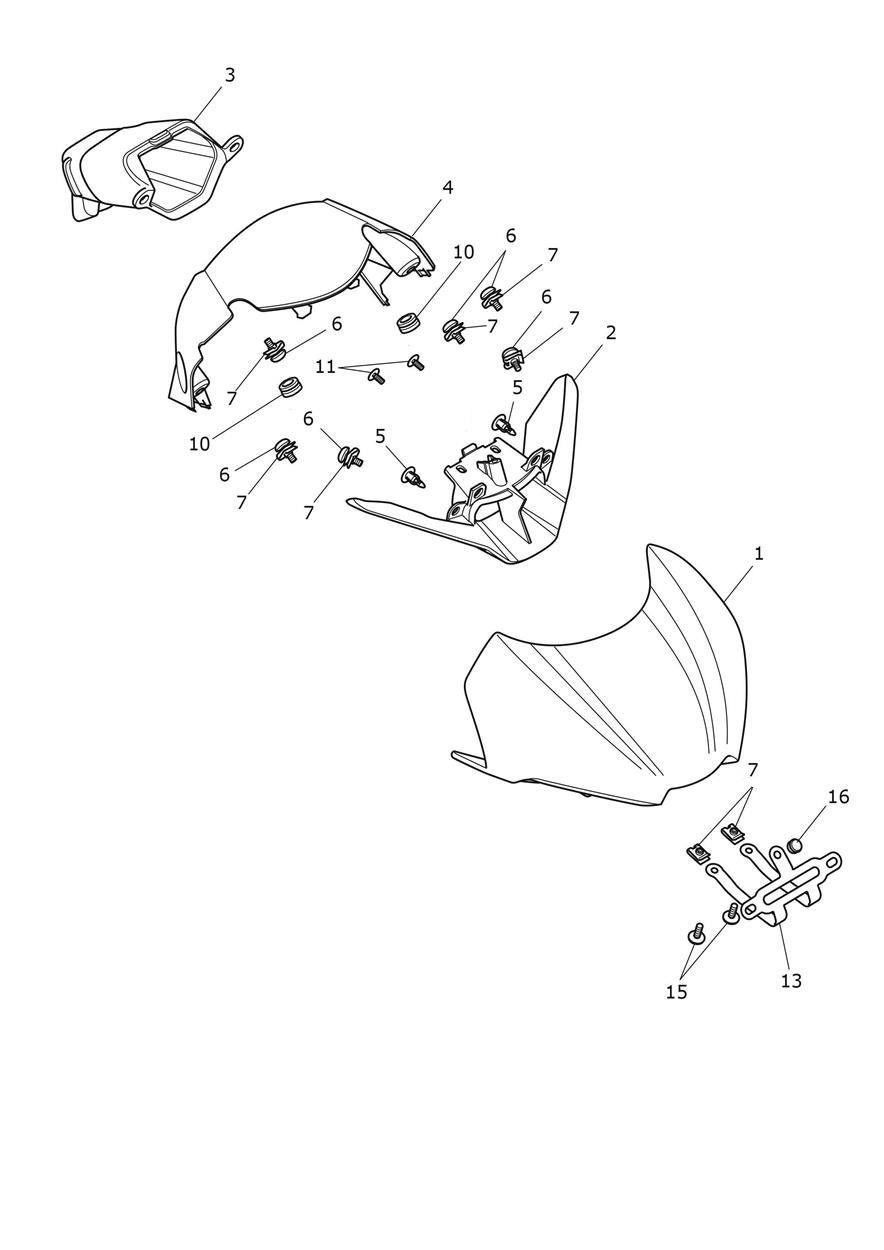 Cockpit exploded diagram