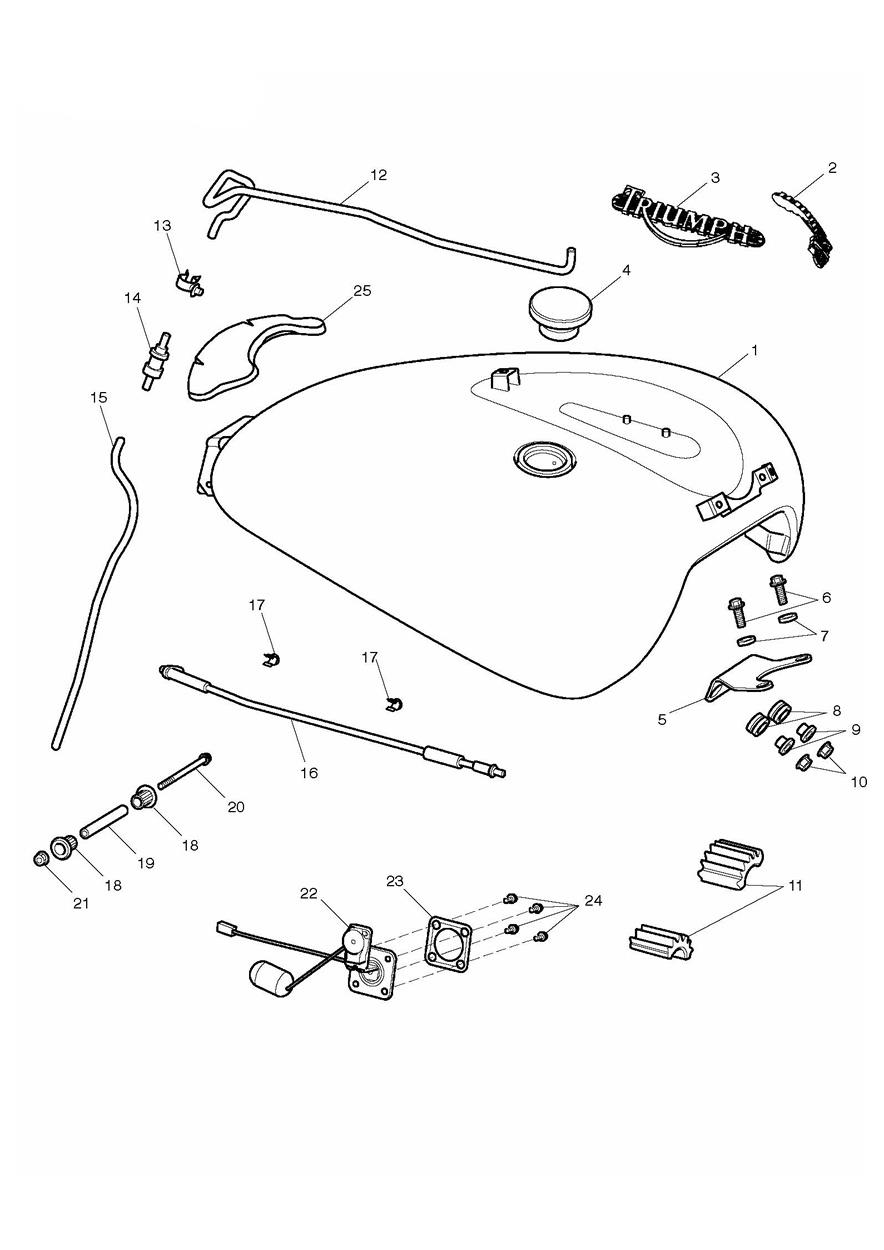 Fuel Tank & Fittings exploded diagram