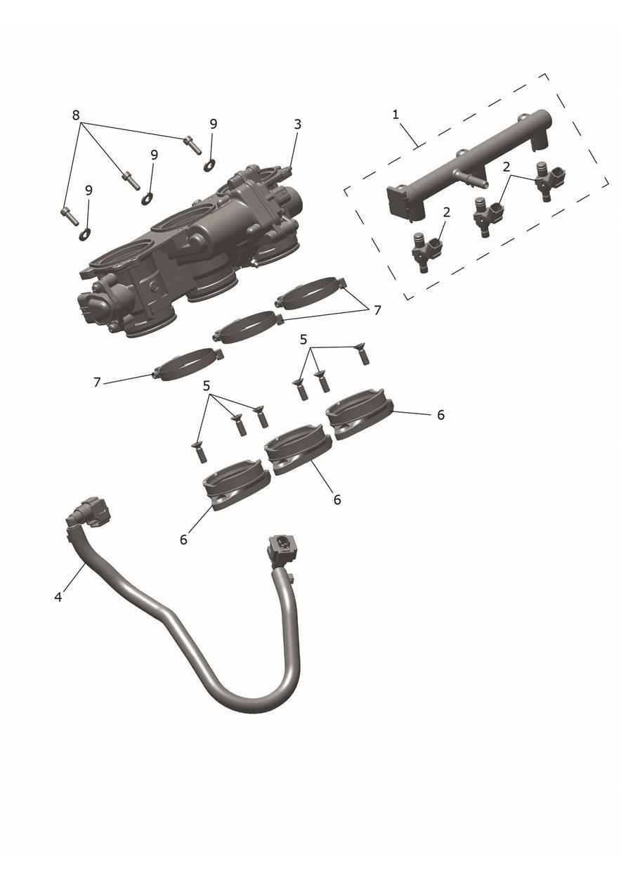 Throttle Bodies exploded diagram