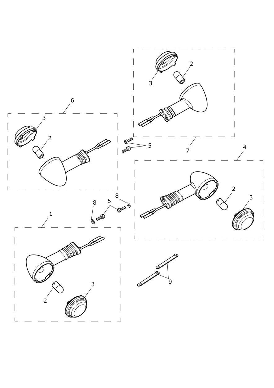 Indicators exploded diagram