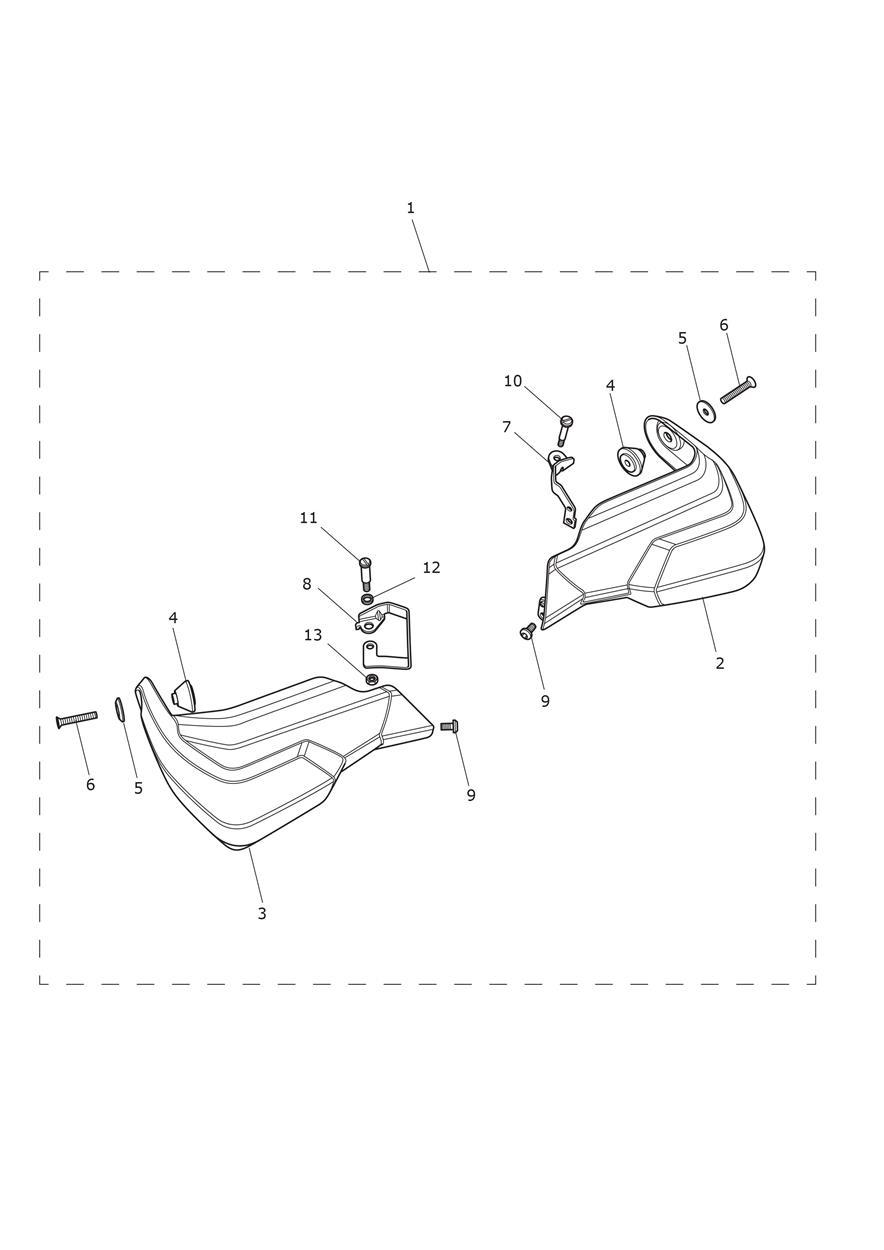 Hand Guard Kit exploded diagram