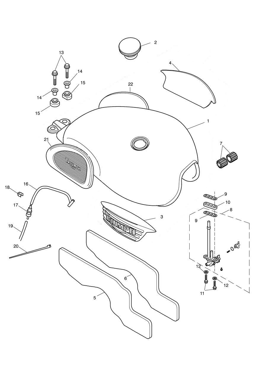 Fuel Tank & Fittings exploded diagram