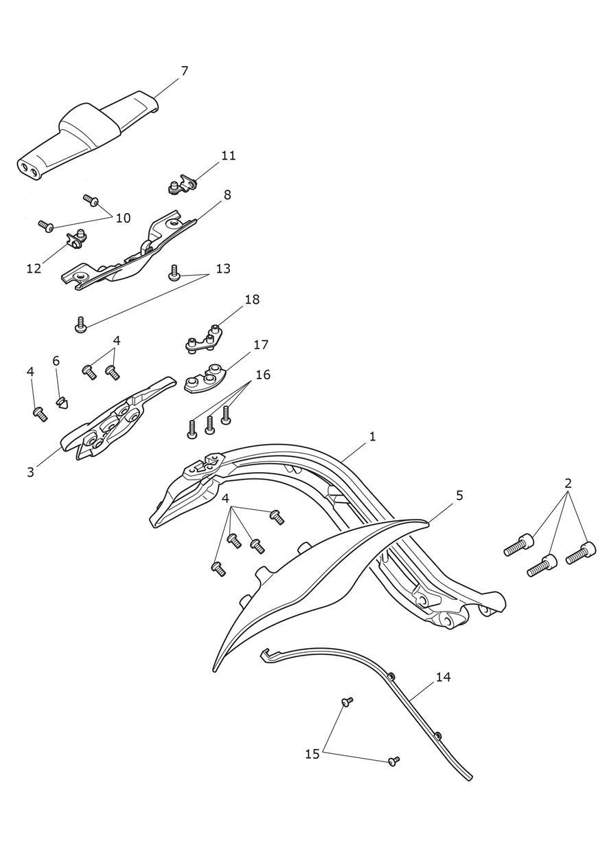 Number Plate Hanger exploded diagram