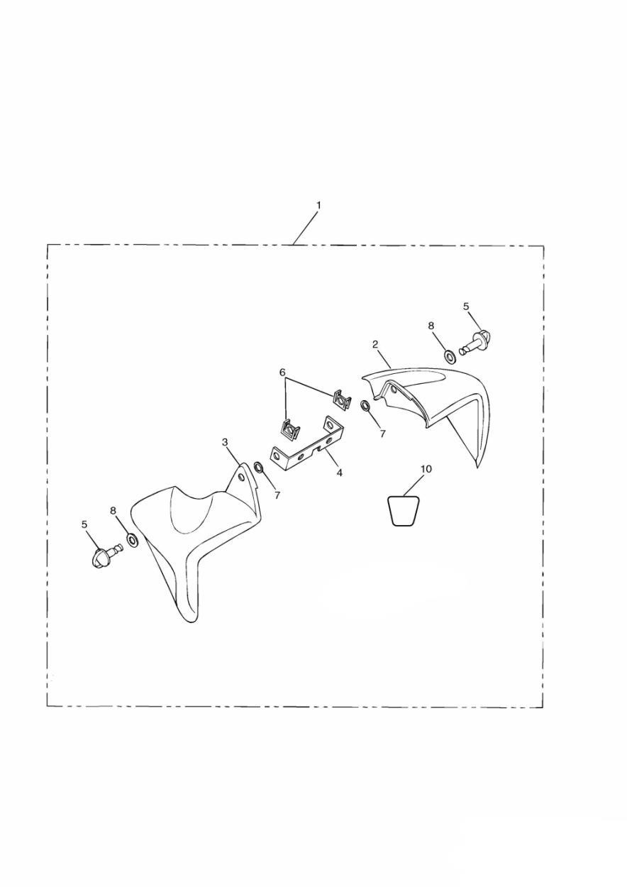 Radiator Cowls, 885cc exploded diagram