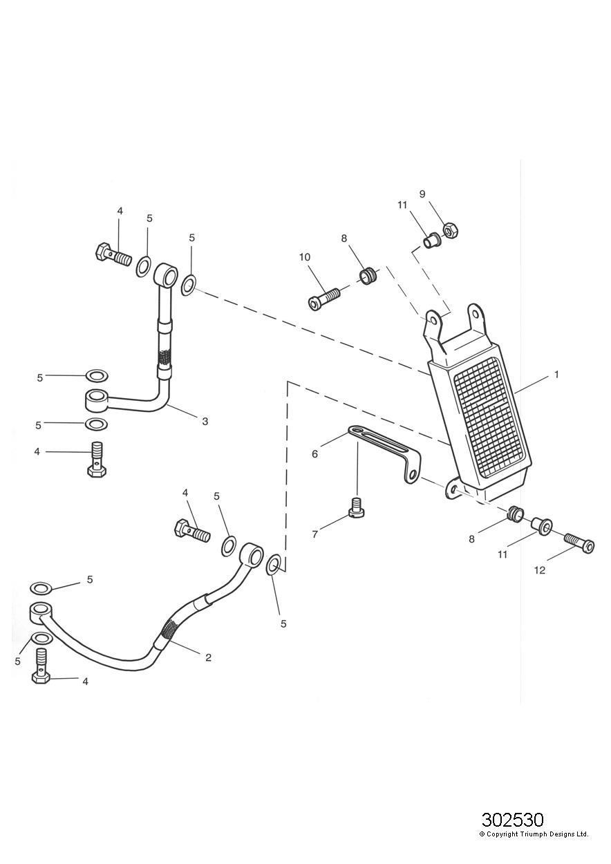 Oil Cooler exploded diagram