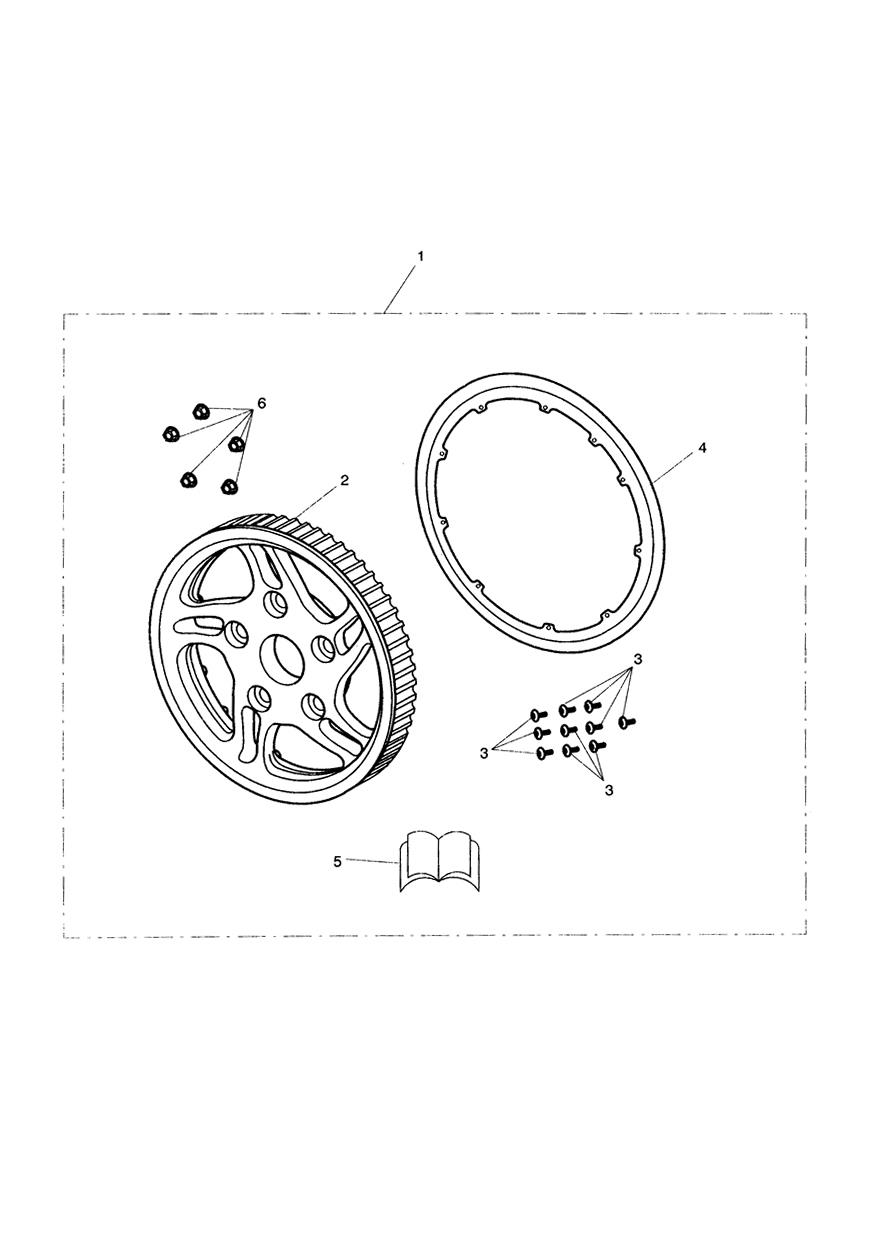Rear Pulley, Chrome exploded diagram