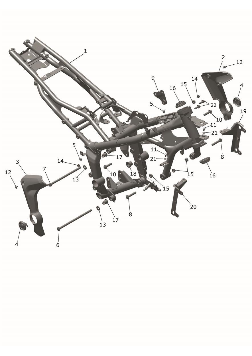 Main Frame Assembly exploded diagram