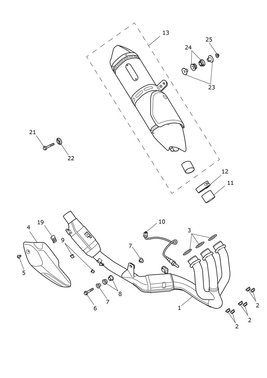 Exhaust System exploded diagram