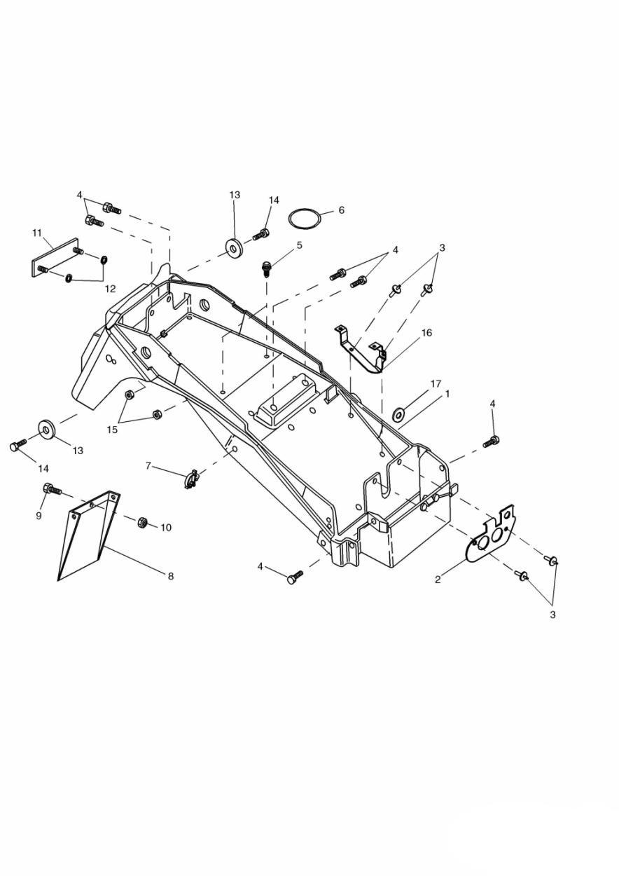 Rear Mudguard & Battery Box exploded diagram