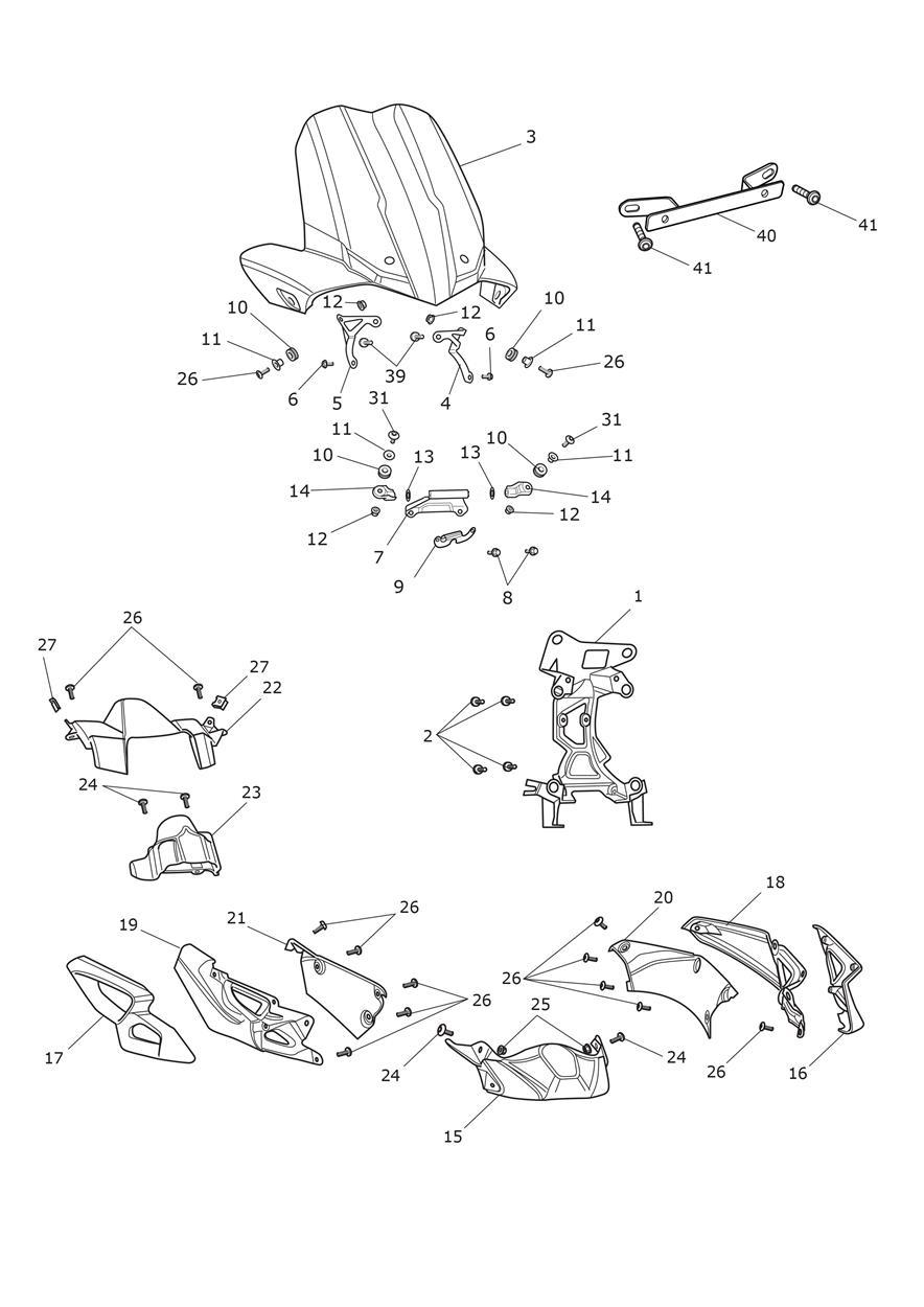Cockpit exploded diagram