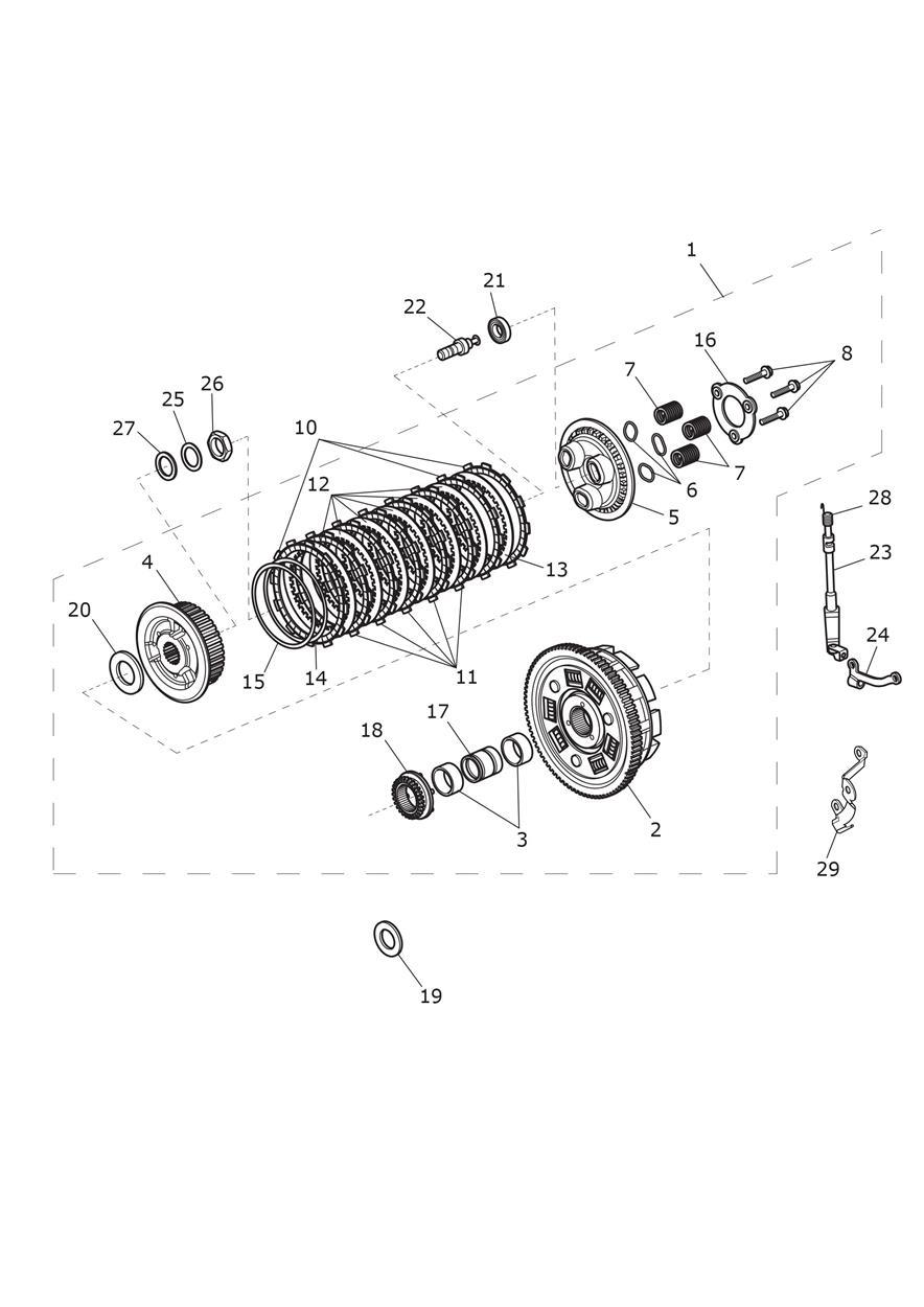 Clutch exploded diagram
