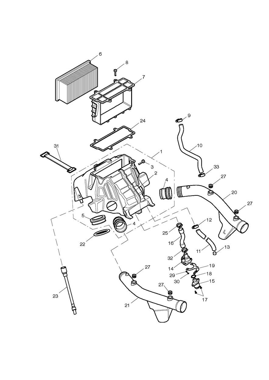 Airbox exploded diagram