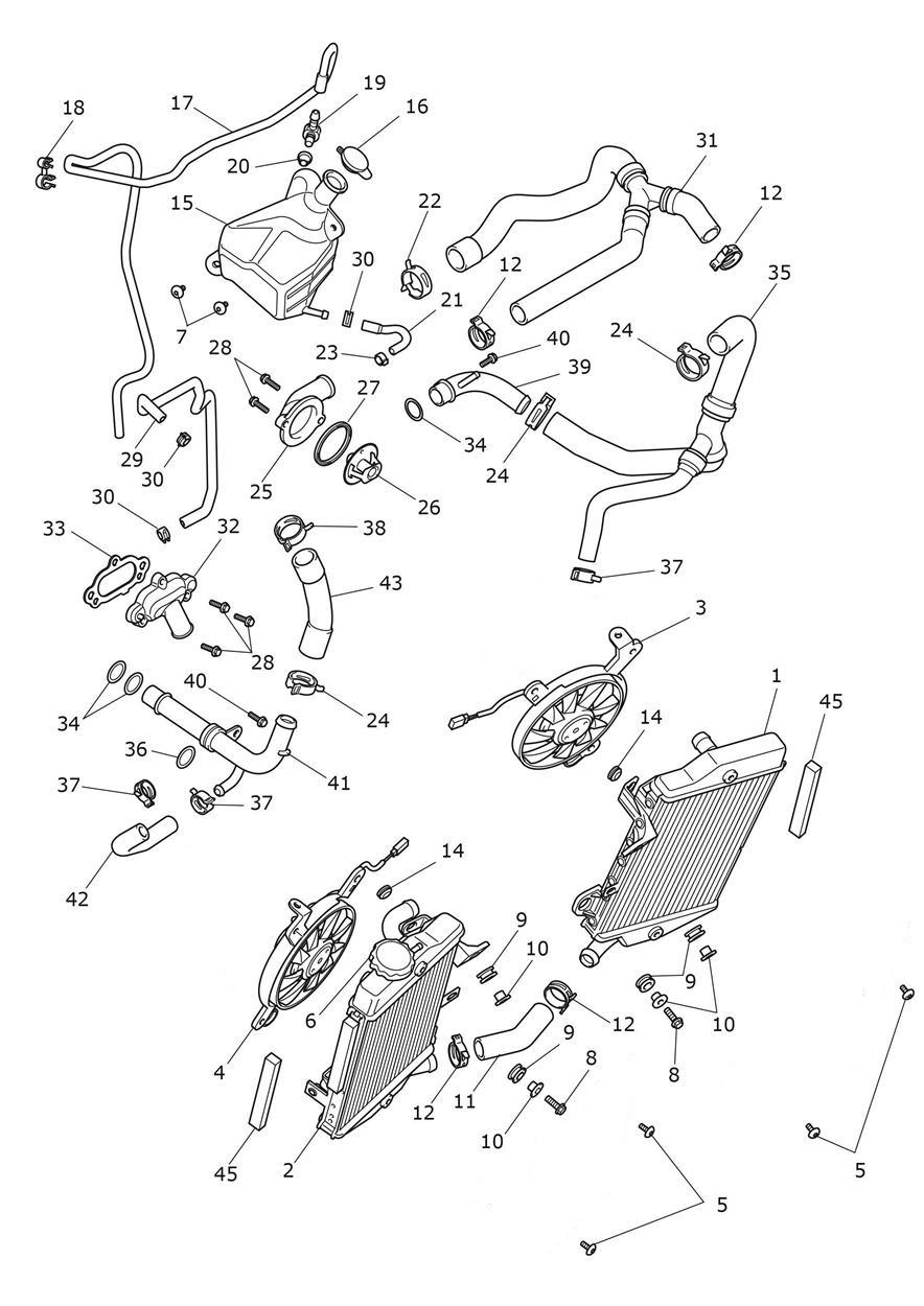 Cooling System exploded diagram